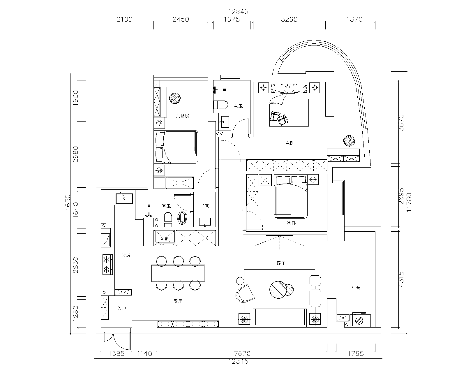 三葉石新作 | 華泰壹品125㎡，簡約純粹的美